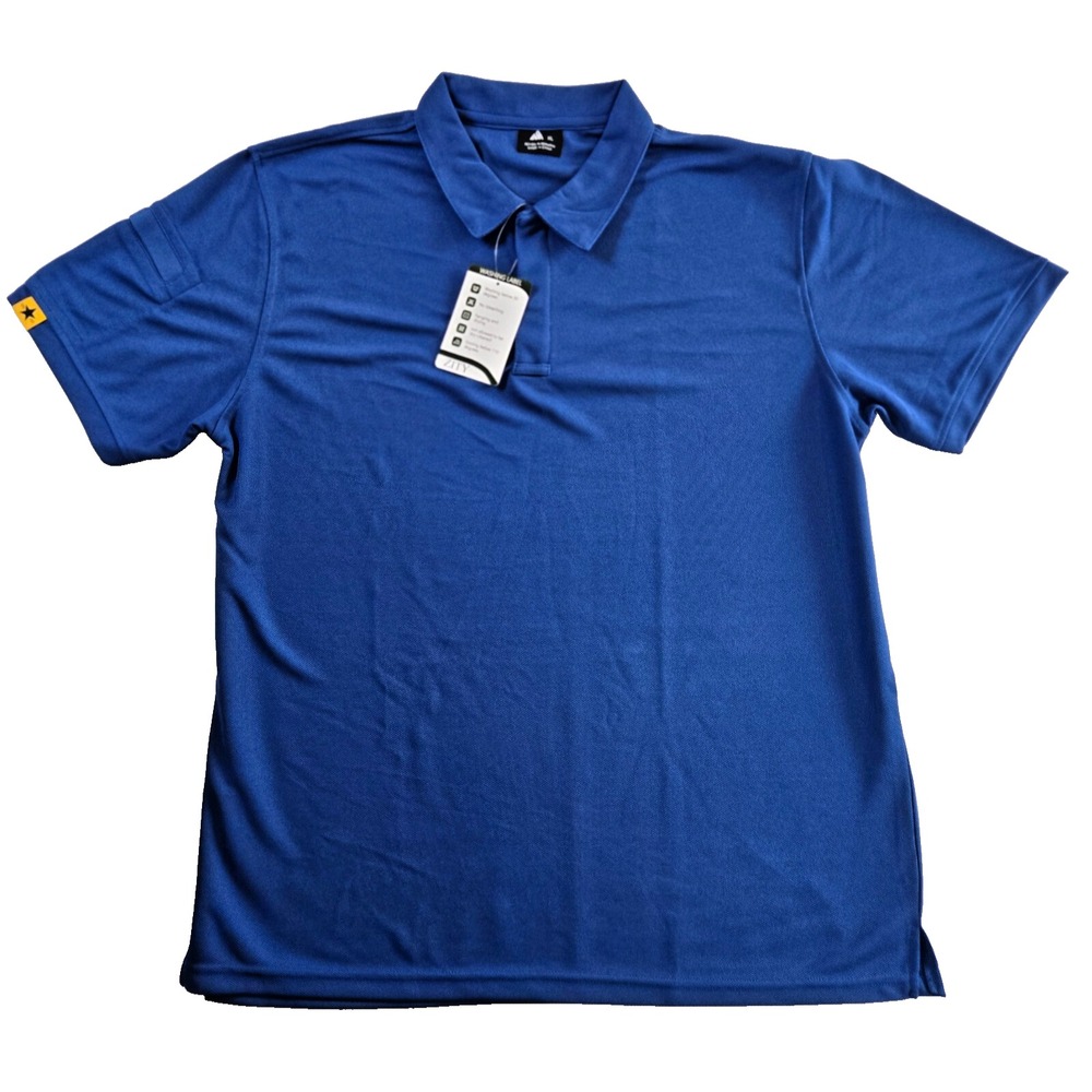 ZITY Royal‎ Blue Mens XL Golf Polo Short Sleeve Shirt Pocket Outdoor New